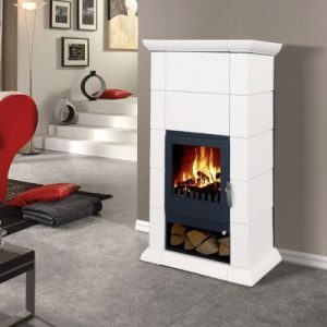 Sobă teracotă LUGANO alb