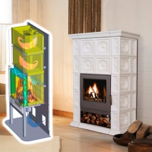 Sobă teracotă VERONA alb